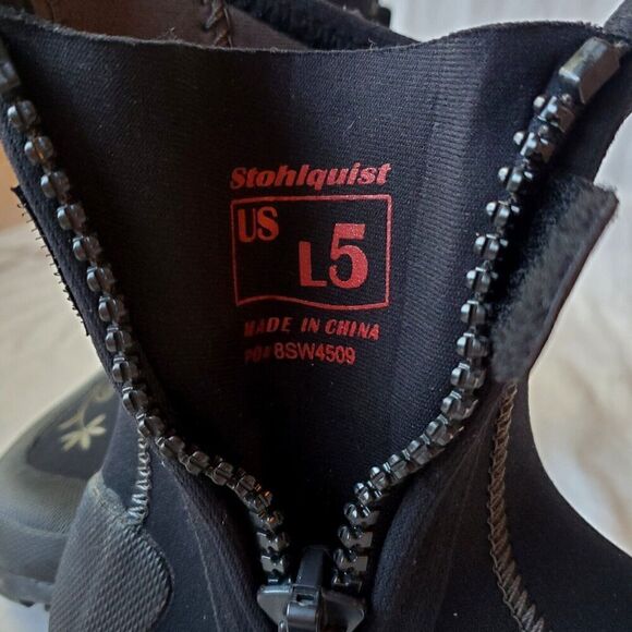 Stohlquist Tideline Women's 5 mm Neoprene Paddle Water Boots Black Size 5 - Picture 7 of 10